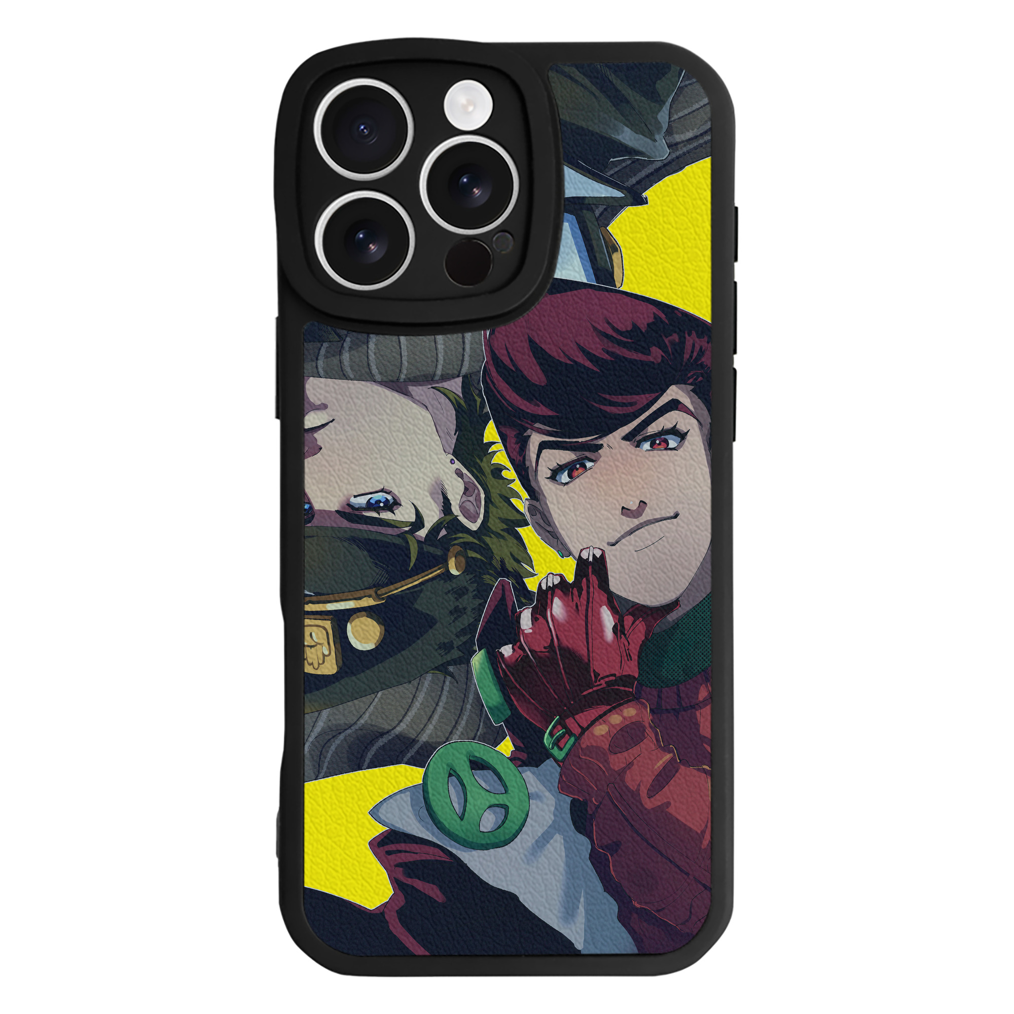 （画像用） ジョジョの奇妙な冒険 JoJo's Bizarre Adventure 【iPhone 16シリーズ対応】シリコンスマホケース（レザー調） 材質：シリコン